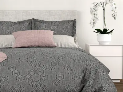 Bedroom set 9 geometric wall art for 3D model