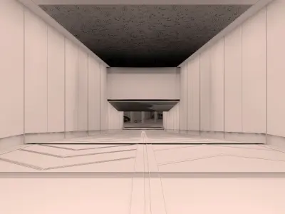 Entrance-Exit to the underground parking 3D model