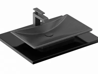 Waza Noir Cast Iron Lavatory 3D model