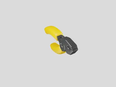 Yellow pliers hand tool 3D model