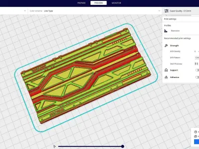 Scifi wall architect kitbash 3 3D print model