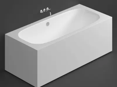 Clou Collection Set 1 rectangular bathroom sink 3D Model Pack