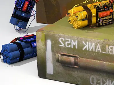 Industrial explosive wind 3D model