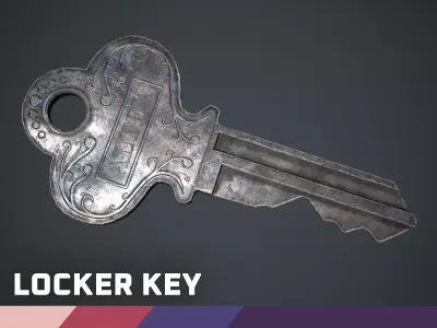 Locker Key Low-poly 3D model