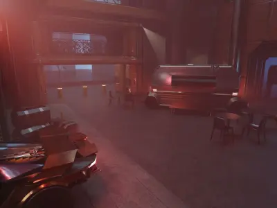Cyberpunk Exterior Scene v4 - Jays Garage 3D model