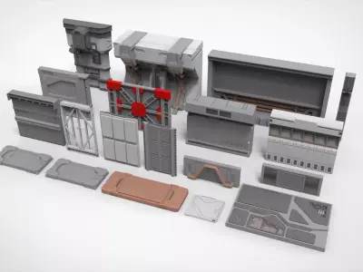sci-fi Architecture kitbash 35 3D model