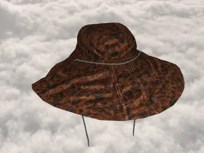 explorer hat Low-poly 3D model
