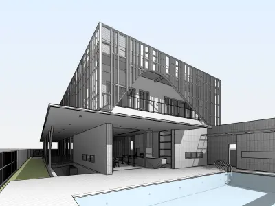 911 Villa Revit Model 3D model