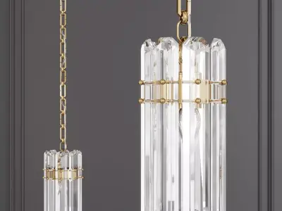 Restoration Hardware BONNINGTON SMALL PENDANT Brass 3D model