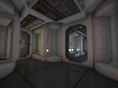 Spacecraft Corridor HD 3D model