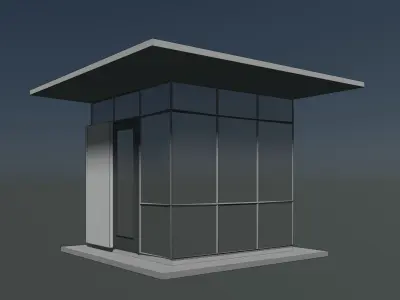 Security booth 3D Model Pack