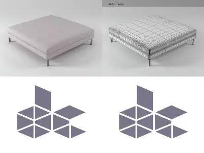 Hamilton Islands Pouf 3D model