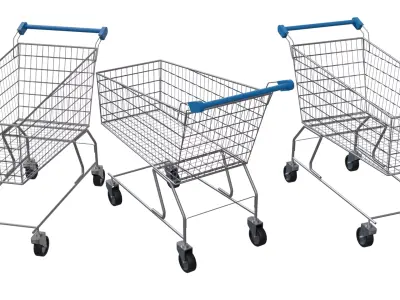 Shopping Cart V2 Low-poly 3D model