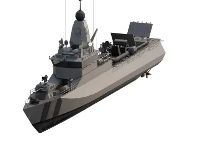 FAST PATROL BOAT COASTAL GUARD 3D model