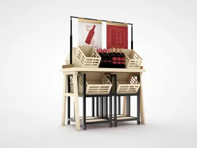 liquor display stand 3D model