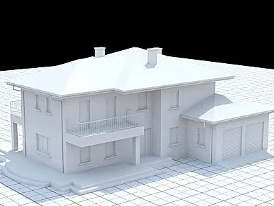 highly detailed single-family house 19 3D model