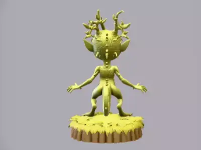 Articulated Forest Sprite 3D Model Print-Ready  Low-poly 3D model
