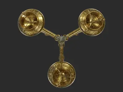 Medieval chandelier 3D model