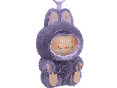 Pop Mart Labubu Monster Keychain Low-poly 3D model