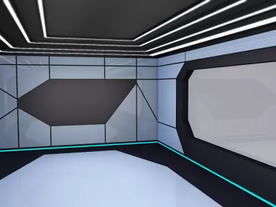 Sci Fi Room 3D model 6