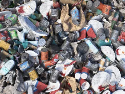 Ultra realistic Textures Trash Set PBR  3D model