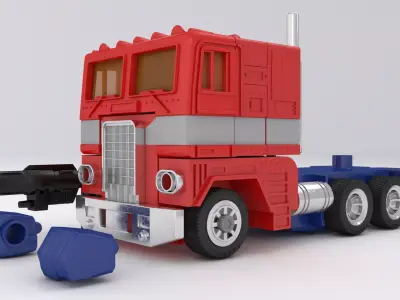 Optimus Prime g1 vintage toy 3D model
