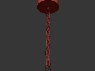 NIBA-B chandelier with gold leaves and clear glass 3D model