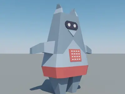 Low Poly Space Robot Low-poly 3D model
