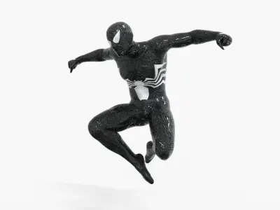 SYMBIOTE Venom Rigged Animated Low-poly 3D model