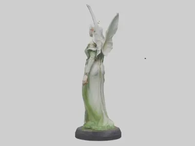 Light Elf statue model Low-poly 3D model