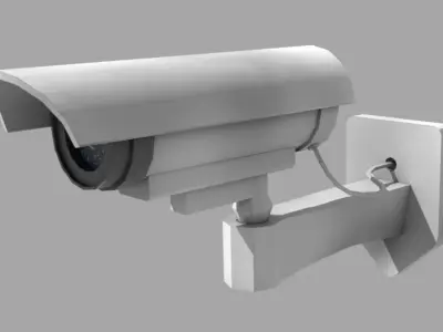 low poly security camera  Low-poly 3D model