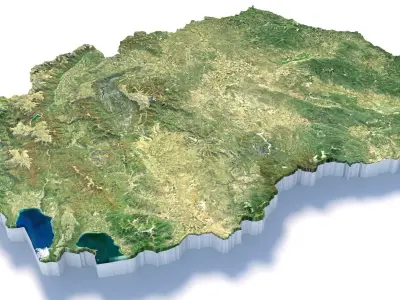 North Macedonia Terrain Country 3D model