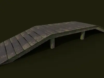Trench Bridge Low-poly 3D model