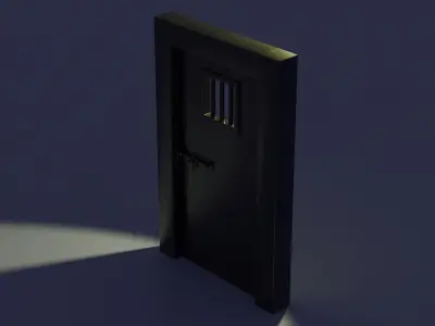Door Prison Cell Gate  Low-poly PBR Low-poly 3D model