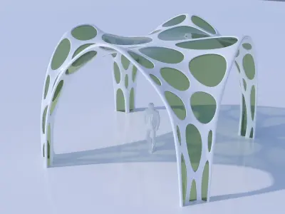 Parametric pergola stand 3D model