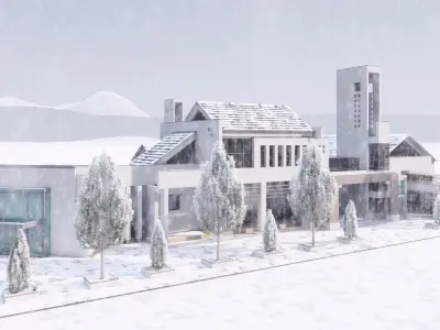 Futuristic Skyscraper-Building office-Modern office 3D model