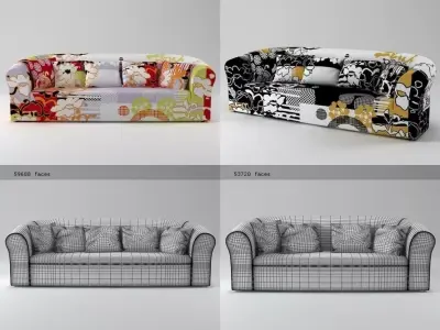 Print sofa 3D model
