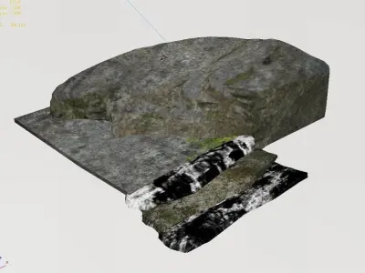 Explore the mountains - Stone ladder 01 3D model