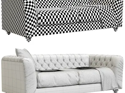 Hugo Chesterfield Sofa 3D model