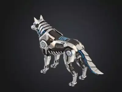 Cyber Husky - Cybernetic Robotic Canine High-Detail 3D 3D print model