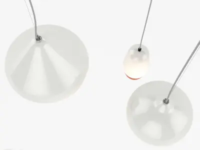 Terracotta Pendant Lights set Hand Eye Studio 3D model