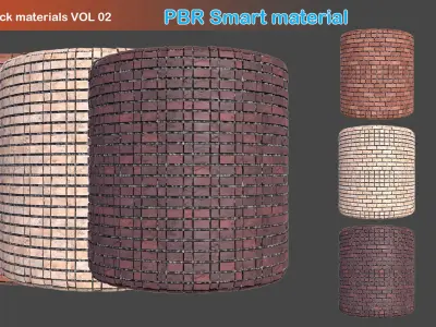 60 Brick Wall Materials Vol 02 PBR 4k SBS SBSAR Texture