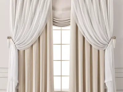 curtains 14 3D model purchase