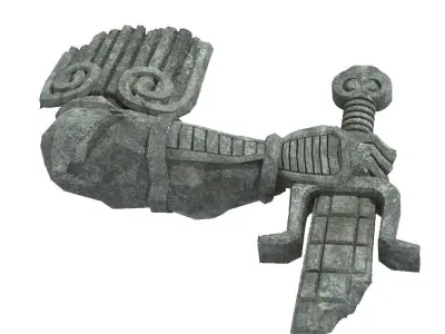Broken Soldier Statue - Stone Rubble 06 3D model