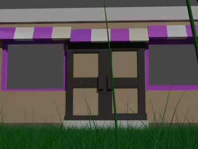 SMALL SHOP Low-poly 3D model