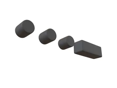 Morse Code V v1 001 Low-poly 3D model