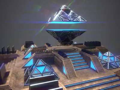 Star Gate Portal Two Low-poly 3D model