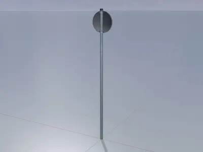 Traffic sign 274-110 Speed limit 110 km h Size 1 Low-poly 3D model