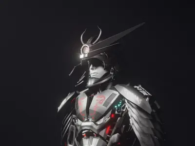 Cyborg Samurai  3D model