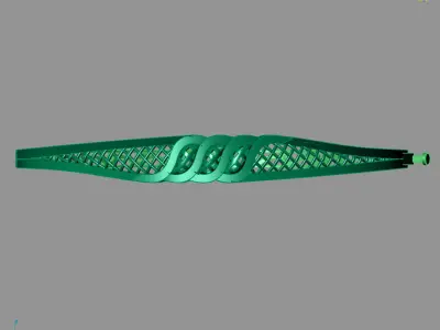 Womens Bracelets Bangles 3DM STL OBJ With Details  3D print model